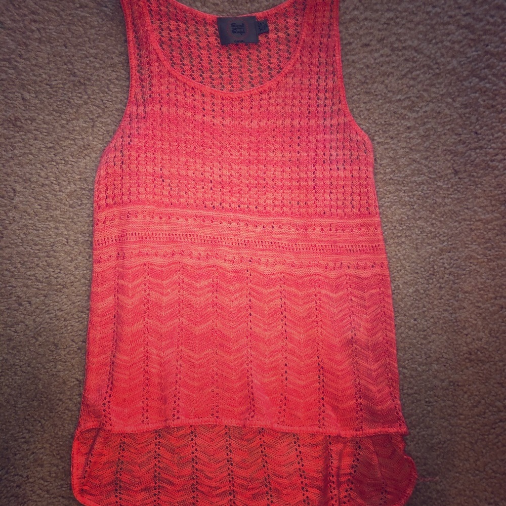 Knitted orange tank